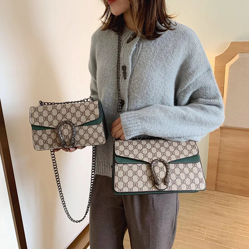 2025 New Trendy Fashion Dionysus Bag Vintage Print Mini Shoulder Crossbody Chain Bag for Women