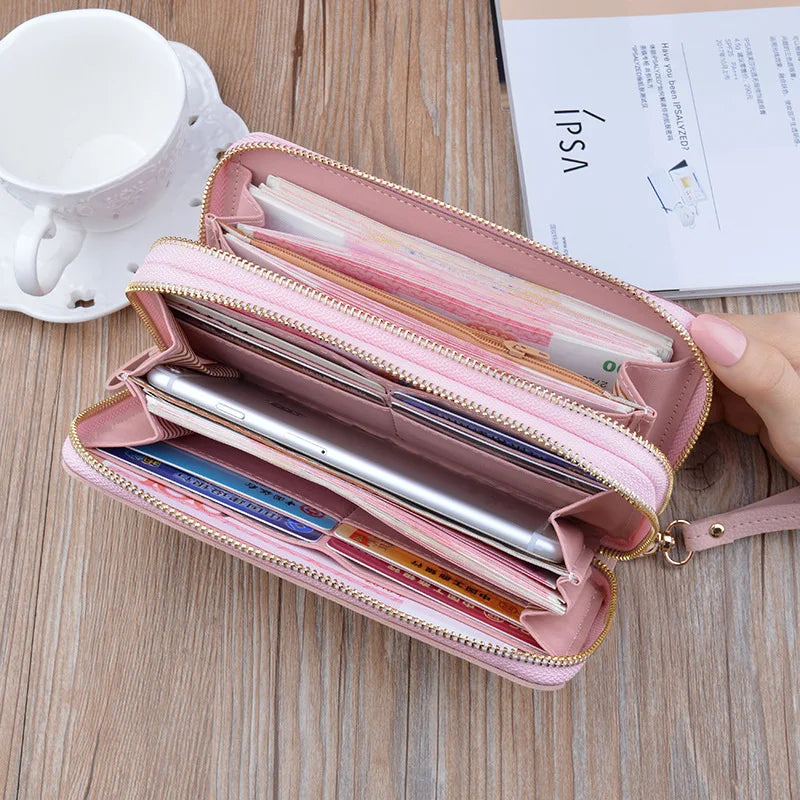 Wallets for Women Kawaii Large Wallet Luxury Designer Lady Wallet Pink Purse Womens Wallet Big Women Leather Wallet Coin Purse